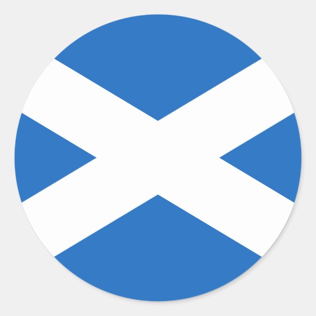 Flag of Scotland Classic Round Sticker (Front)