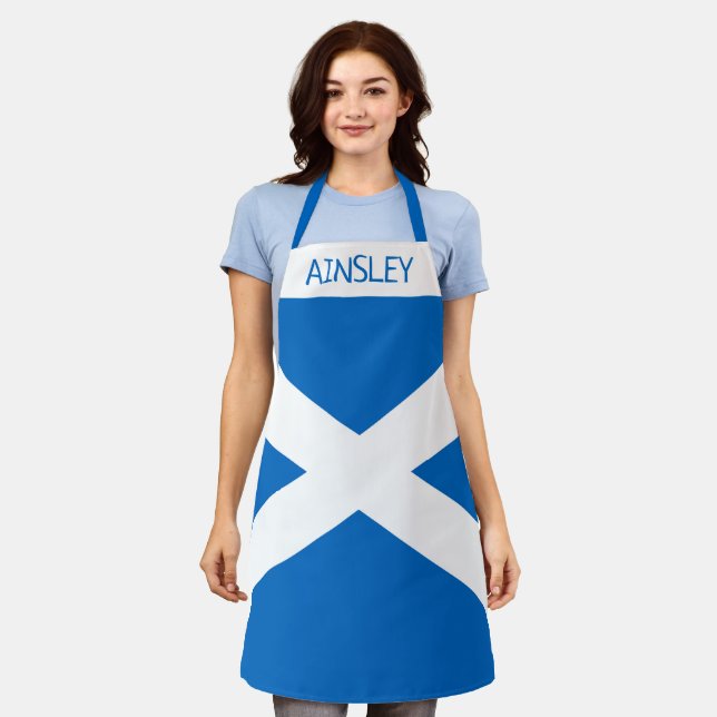 Flag of Scotland Custom Apron (Worn)