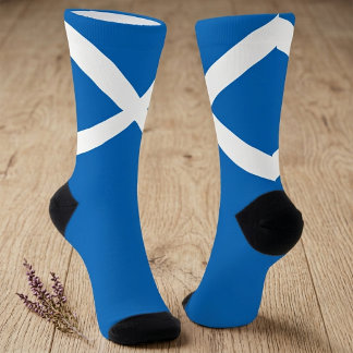 Flag of Scotland Patriotic Tartan Scottish Socks