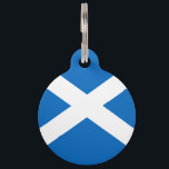Flag of Scotland Pet ID Tag<br><div class="desc">Official Scotland flag on prints,  phone cases and more than 200 other great gifts. Browse our store to discover more awesome products with this design!</div>