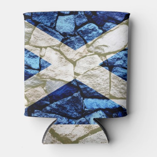 Flag of Scotland Rock Wall Masculine Manly Rugged Can Cooler