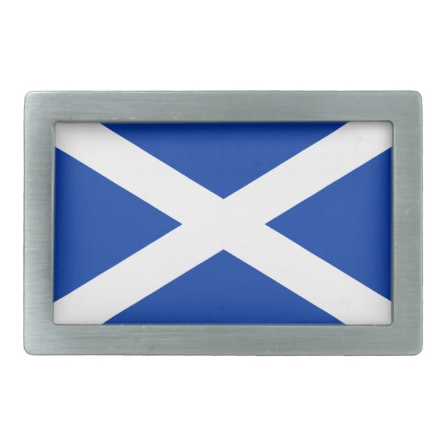 Flag of Scotland Saltire - High Quality Image Belt Buckle (Front)