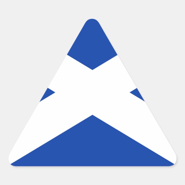 Flag of Scotland Saltire - High Quality Image Triangle Sticker (Front)