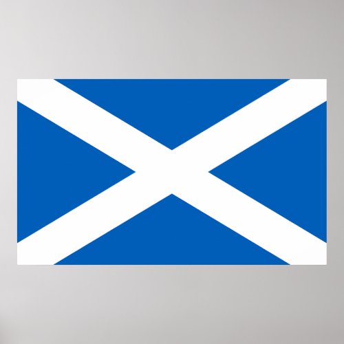 Flag of Scotland the Saltire flag Andrews Cross Poster