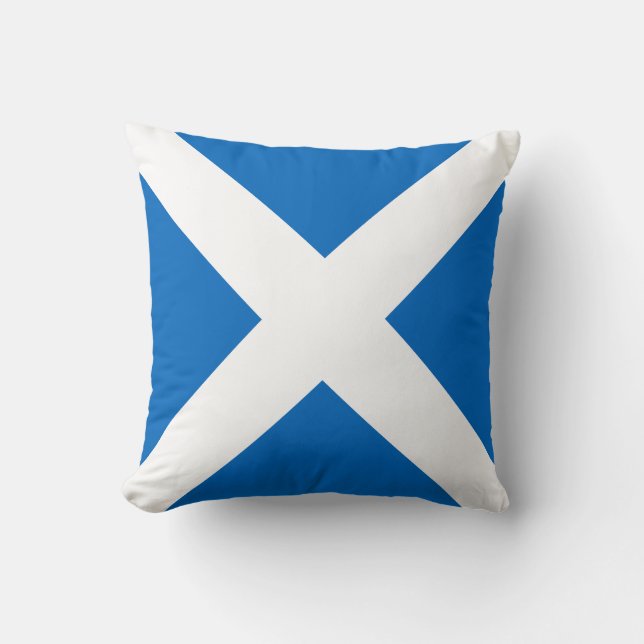 Flag of Scotland Throw Pillow (Front)