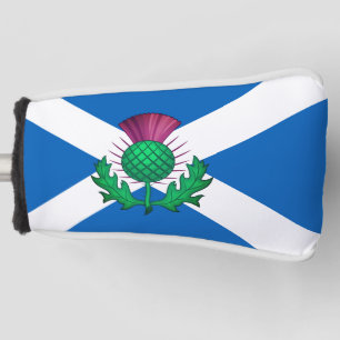 Flag of Scotland with Thistle superimposed Golf He Head Cover