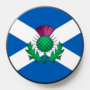 Flag of Scotland with Thistle superimposed PopSocket