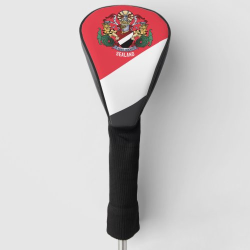 Flag of Sealand with coat of arms superimposed Golf Head Cover