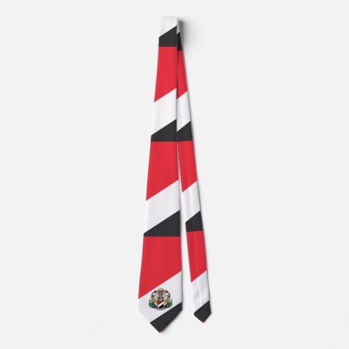 Flag of Sealand with coat of arms superimposed Neck Tie