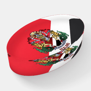 Flag of Sealand, with coat of arms superimposed Paperweight