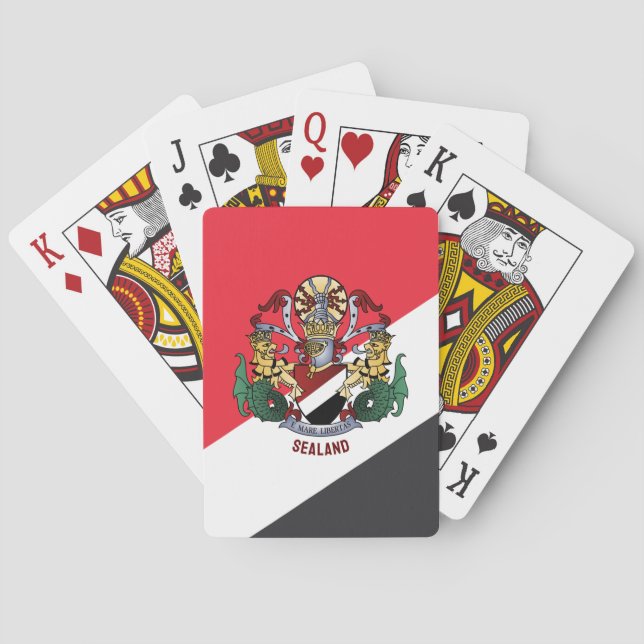 Flag of Sealand, with coat of arms superimposed Poker Cards (Back)