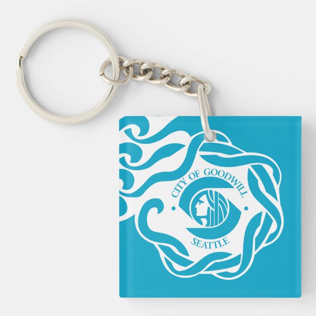 Flag of Seattle Keychain (Front)