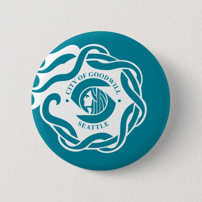 Flag of Seattle (Washington) Button (Front)