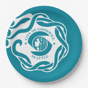 Flag of Seattle (Washington) Paper Plates
