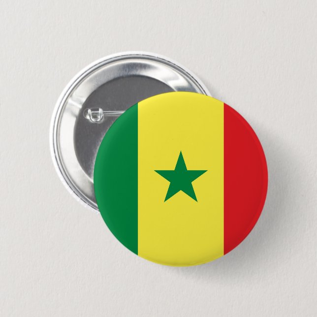 Flag of Senegal Button (Front & Back)