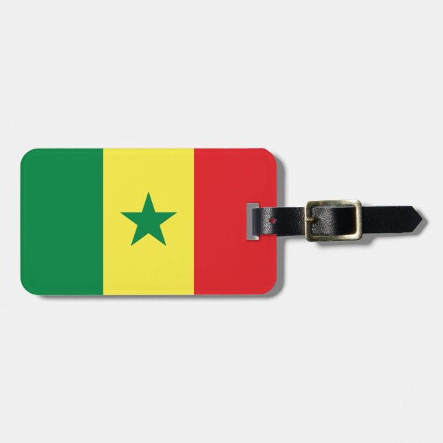 Flag of Senegal Easy ID Personal Luggage Tag (Front Horizontal)