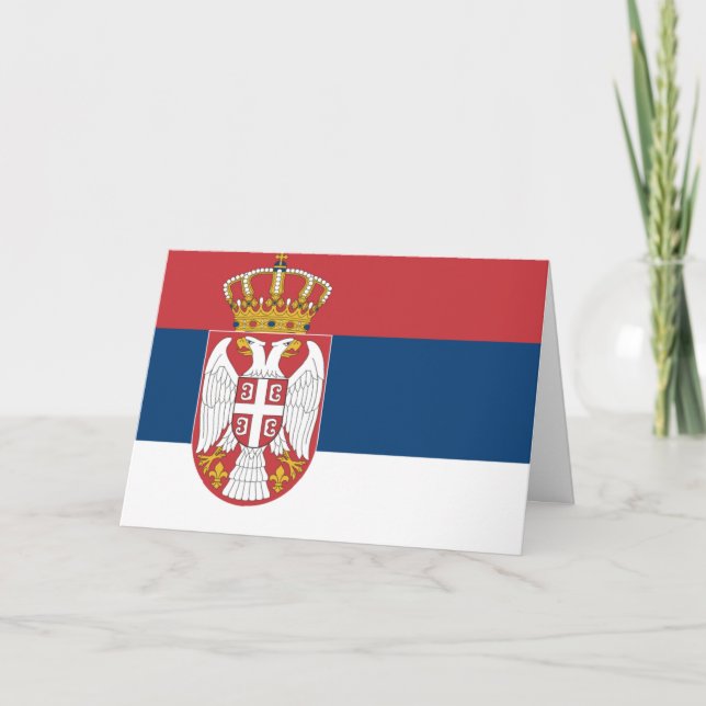 Flag of Serbia Card (Front)