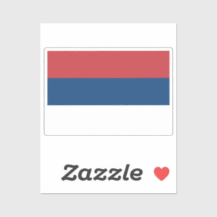 Flag of Serbia custom-cut  Sticker