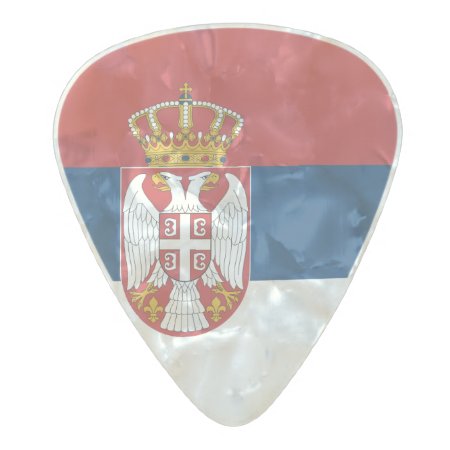 Flag Of Serbia Guitar Picks