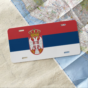 Flag of Serbia License Plate
