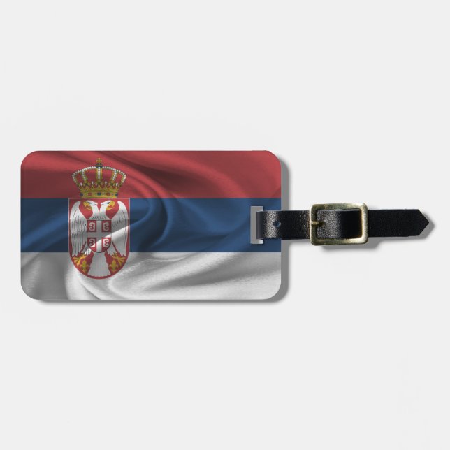 Flag Of Serbia Luggage Tag (Front Horizontal)