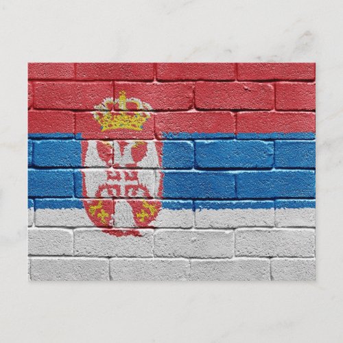 Flag of Serbia Postcard