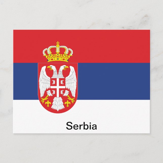 Flag of Serbia Postcard (Front)