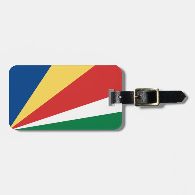 Flag of Seychelles Easy ID Personal Luggage Tag (Front Horizontal)