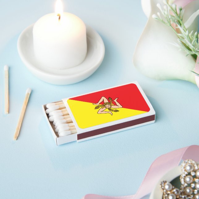 Flag of Sicily Trinacria Emblem Matchboxes (Insitu)