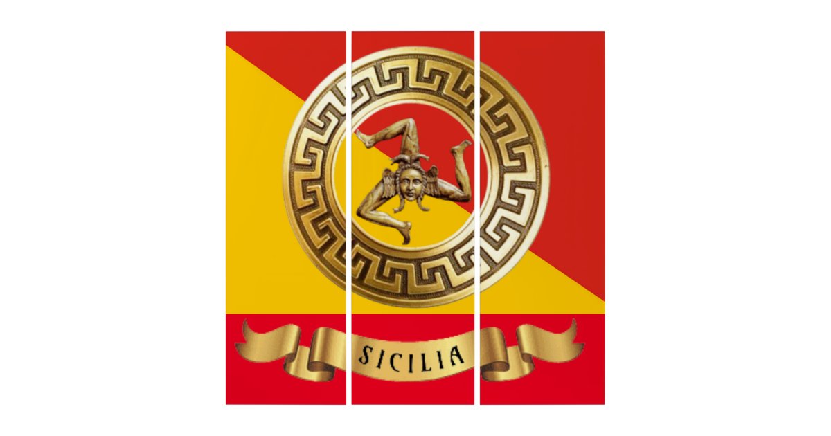 sicilian flag symbol