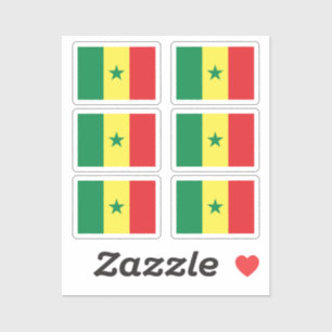 Flag of Sierra Leone Collection pack of 6 Sticker