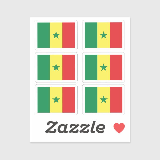 Flag of Sierra Leone Collection pack of 6 Sticker (Sheet)