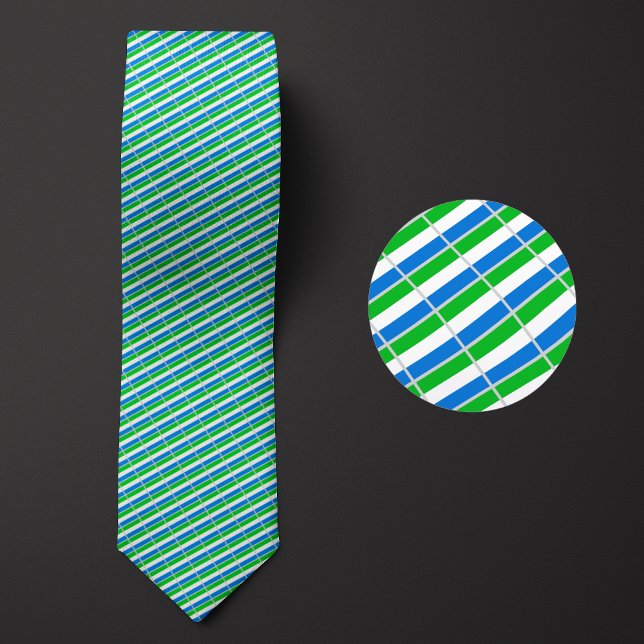 Flag of Sierra Leone Pattern Neck Tie (Creator Uploaded)