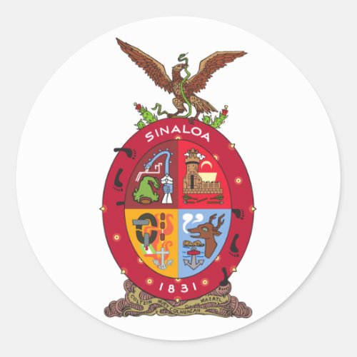 Flag of Sinaloa Classic Round Sticker