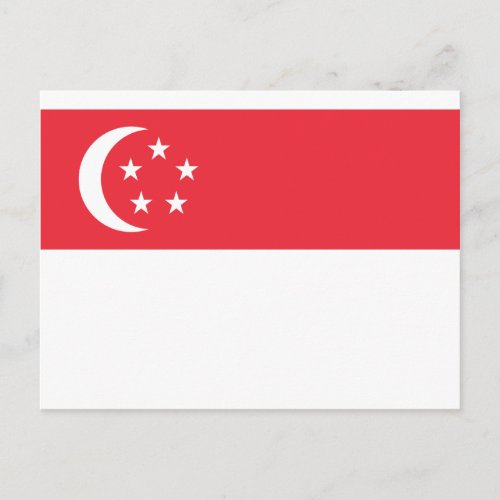 Flag of Singapore _  新加坡国旗 _ Bendera Singapura Postcard