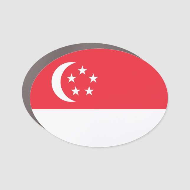 Flag of Singapore Car Magnet (Front)
