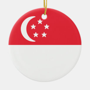 Flag of Singapore Ceramic Ornament