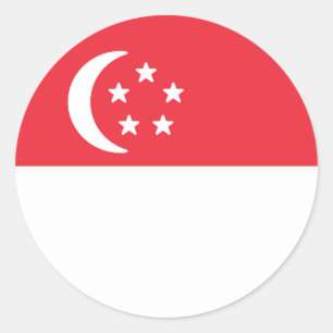 Flag of Singapore Classic Round Sticker