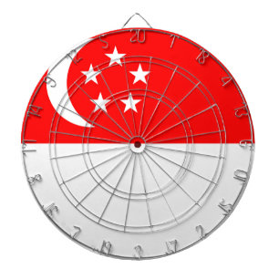 Flag of Singapore Dartboard