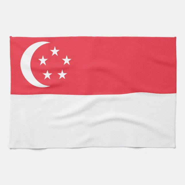 Flag of Singapore Kitchen Towel (Horizontal)