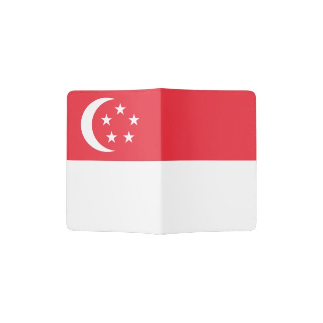 Flag of Singapore Passport Holder (Opened)