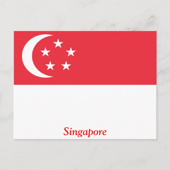 Flag of Singapore Postcard (Front)