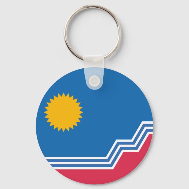 Flag of Sioux Falls, South Dakota Keychain (Front)
