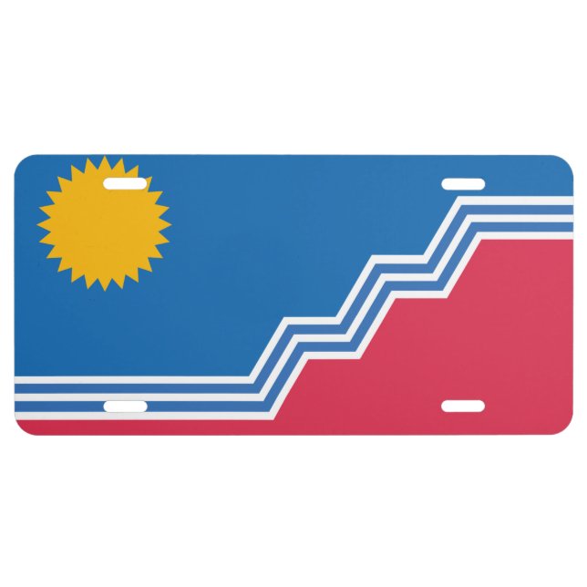 Flag of Sioux Falls, South Dakota License Plate (Front)