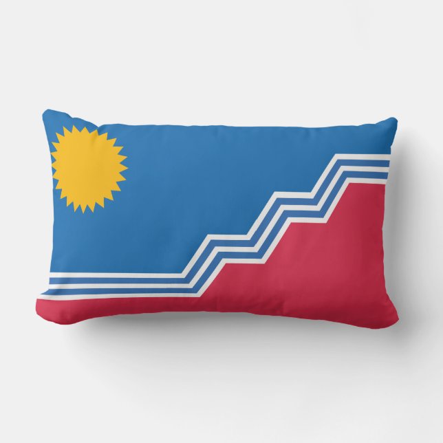 Flag of Sioux Falls, South Dakota Lumbar Pillow (Front)