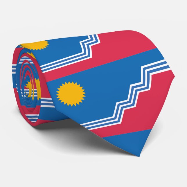 Flag of Sioux Falls, South Dakota Neck Tie (Rolled)