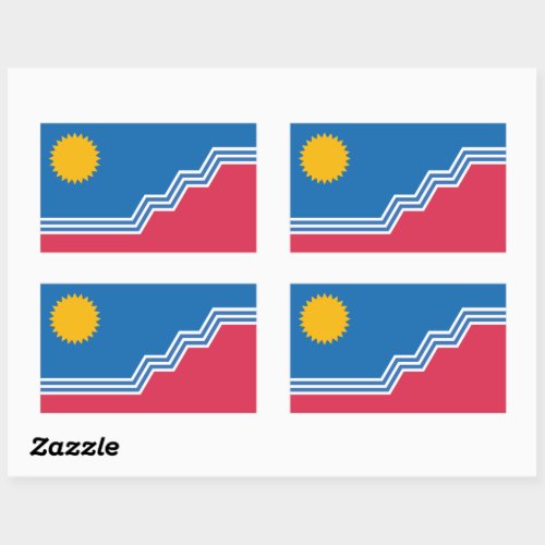 Flag of Sioux Falls South Dakota Rectangular Sticker