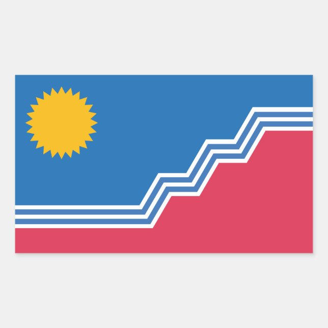 Flag of Sioux Falls, South Dakota Rectangular Sticker (Front)