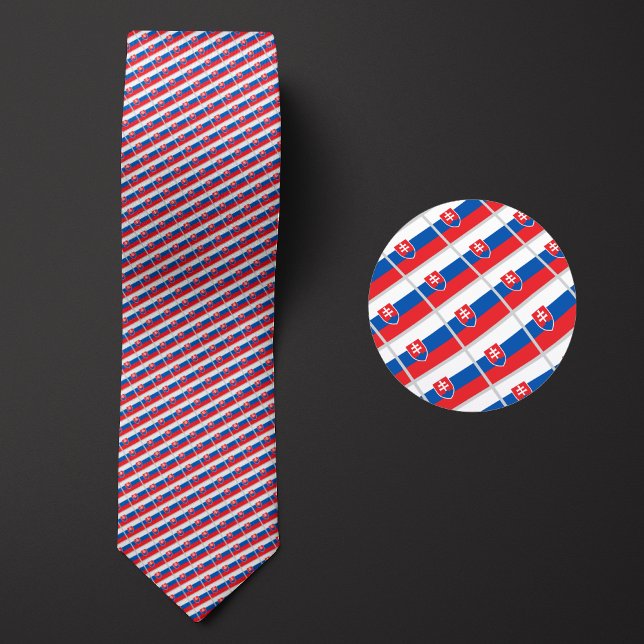 Flag of Slovakia Pattern Neck Tie (Creator Uploaded)