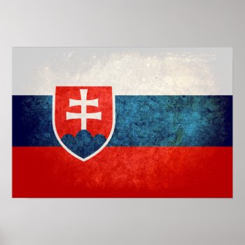 Flag Of Slovakia Poster by FlagWare at Zazzle